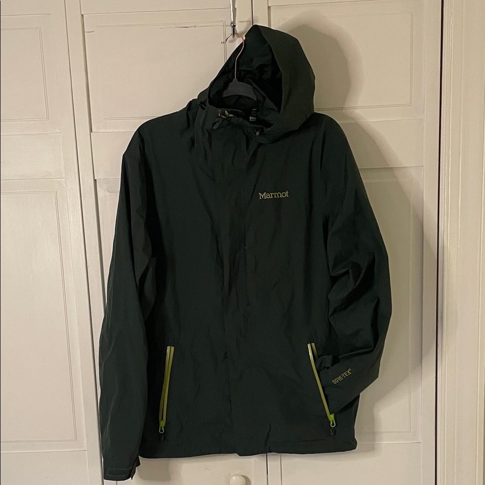 Marmot Men's Dark Green Raincoat Gore-Tex Size M